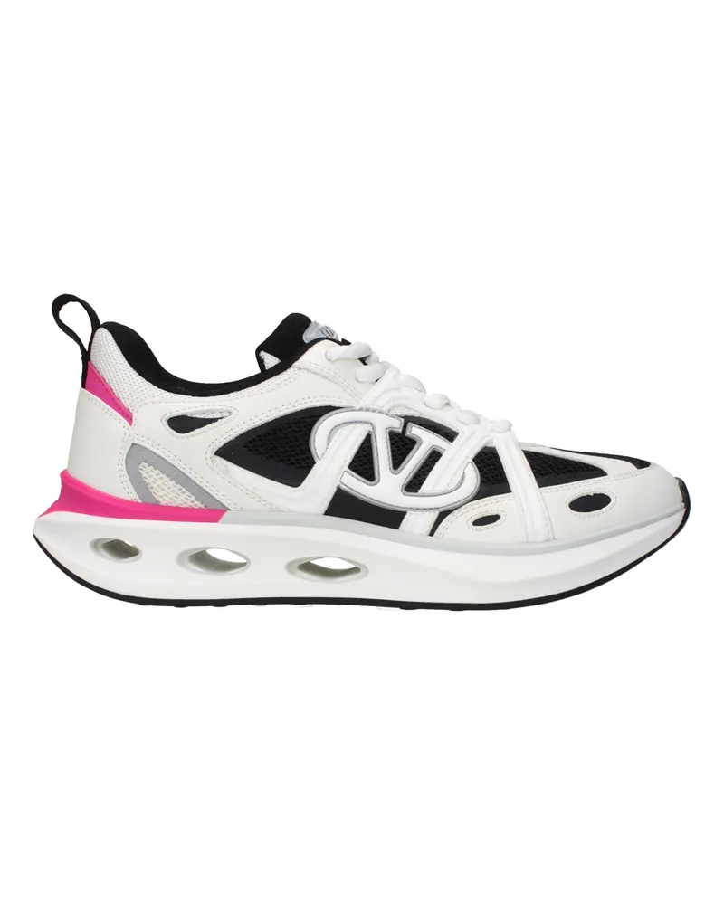 Valentino Garavani Damens Sneakers aus weißem/schwarzem Stoff -