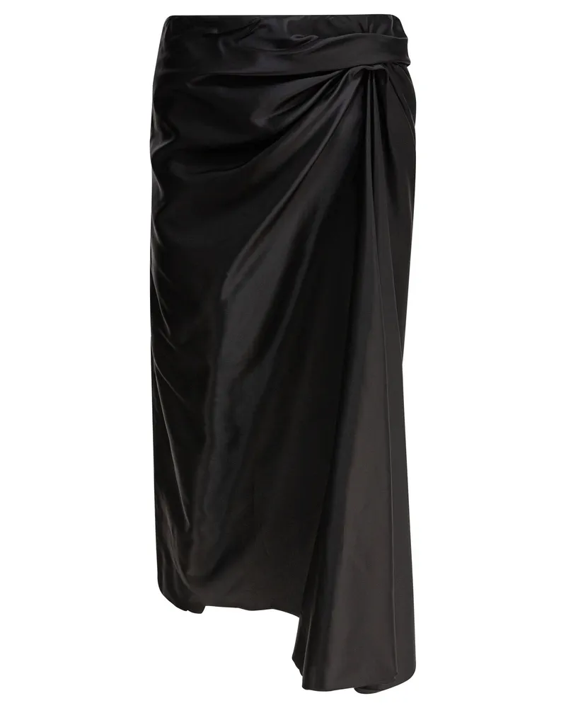 Balenciaga drapierter Rock Black