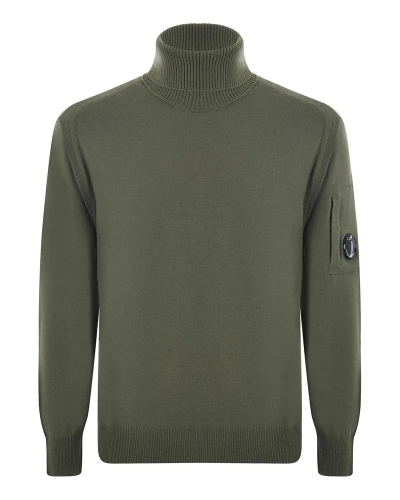 C.P. Company C.P. Firma Wollmischung Rollkragenpulse Green