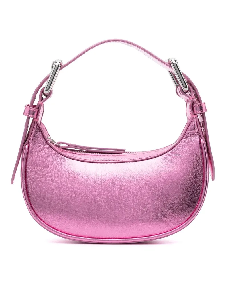 by FAR Bei weitem Mini Soho Metallic Leder Umhängetasche Fuchsie