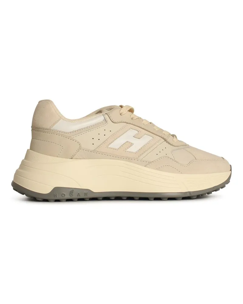 Hogan H669' Elfenbein Lear -Sneaker Cream