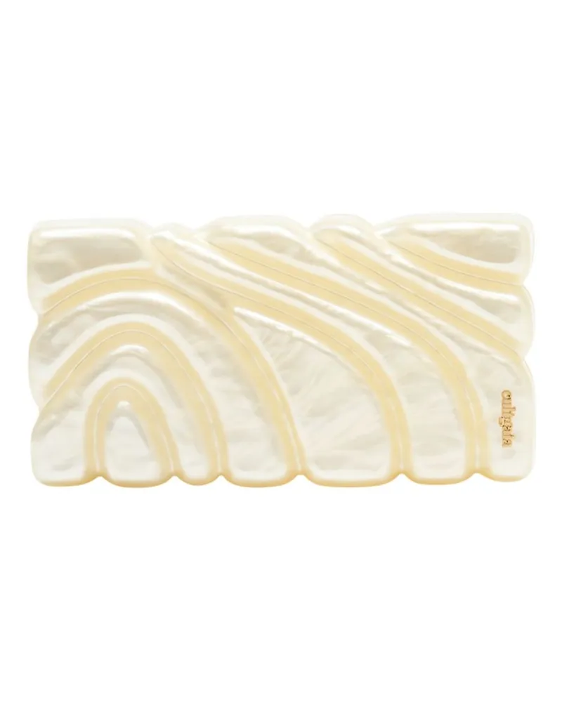 Cult Gaia Aura Clutch  Acryl Elfenbein Elfenbein