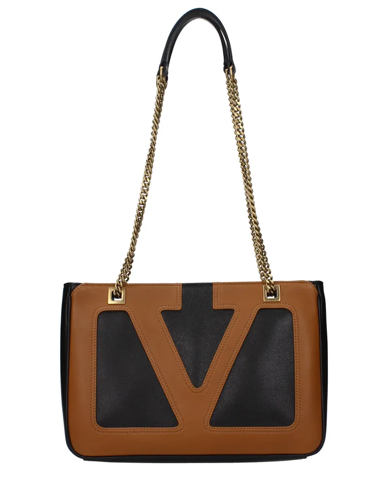 Valentino Garavani Damens Umhängetaschen Leder Schwarz/Spezia -