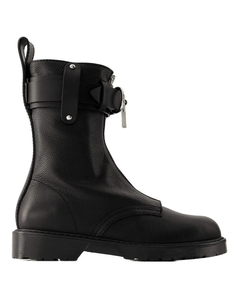 J.W.Anderson Punk -Kampfstiefel  Leder schwarz Black