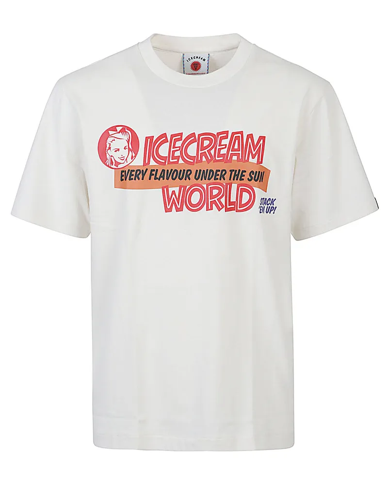 ICECREAM Every Flavour Baumwoll-T-Shirt White