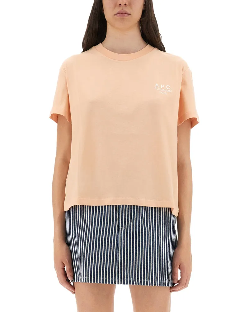 A.P.C. T -Shirt "Rue Madame Gets Pink