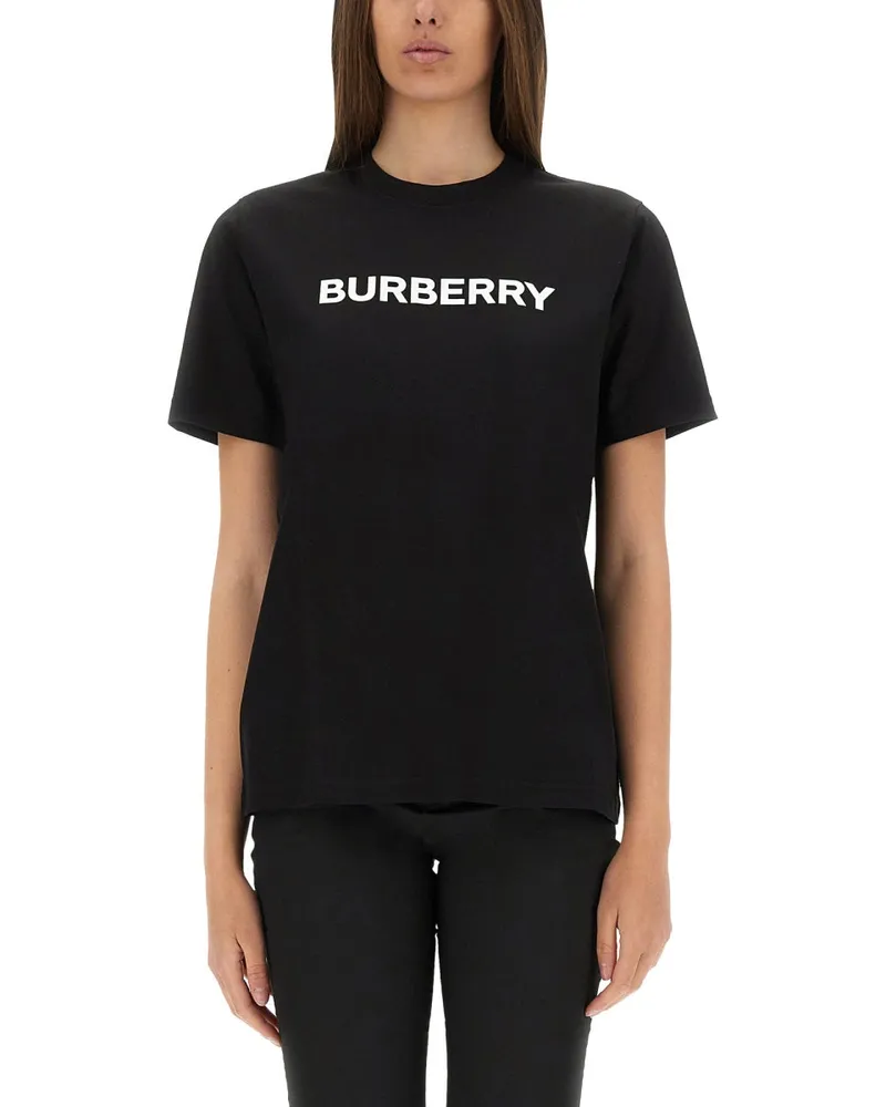 Burberry T -Shirt mit Logo Black