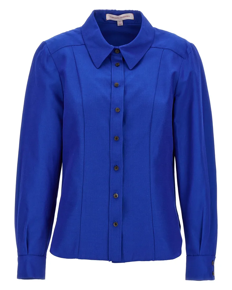 Carolina Herrera New York Viskose -Hemd Blue