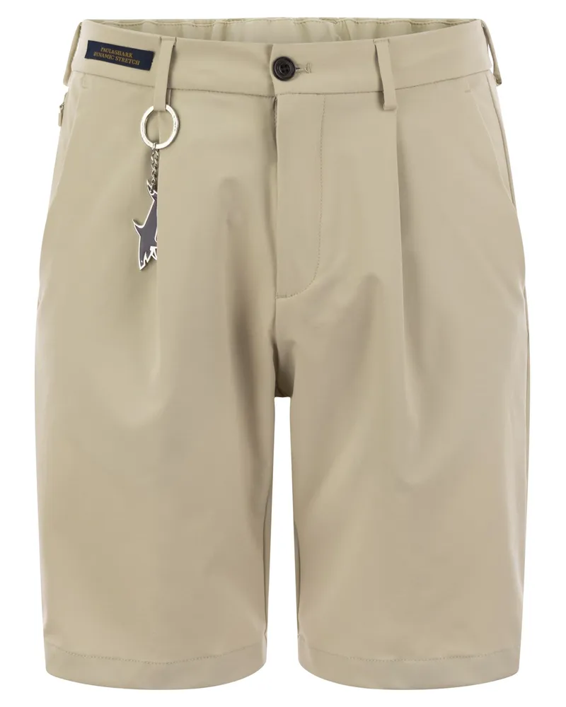 Paul & Shark Dynamic Stretch Bermuda Shorts Beige
