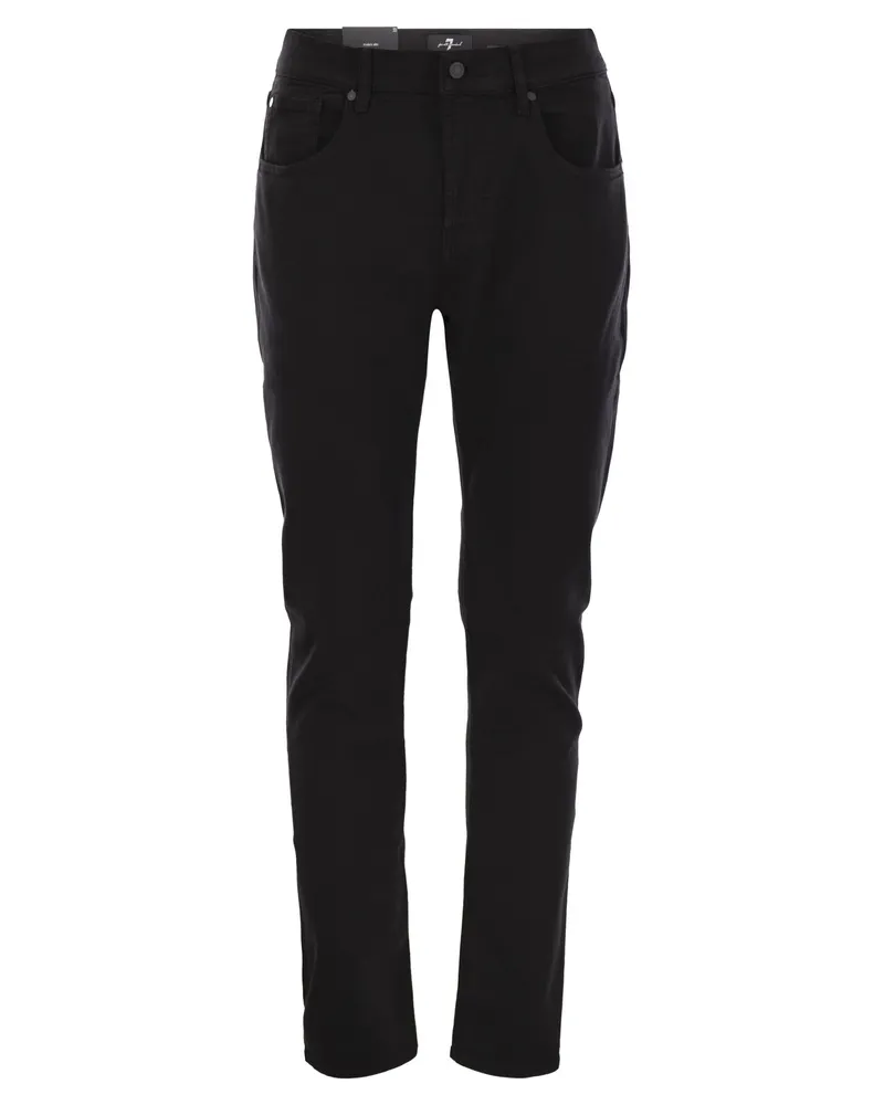 7 for all mankind 7 Für alle Menschheit Slimmy Slimmy Slimmy Dünne mittelgügende Jeans Black