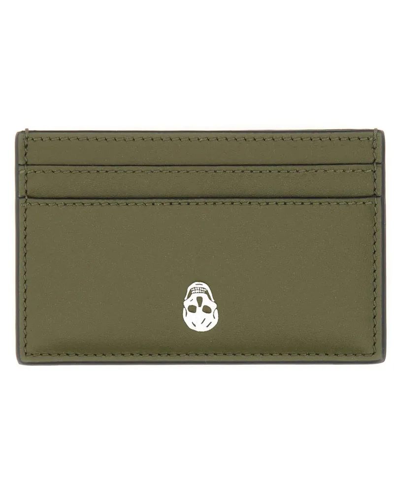 Alexander McQueen Alexander MC Queen Card Inhaber "Schädel Brown