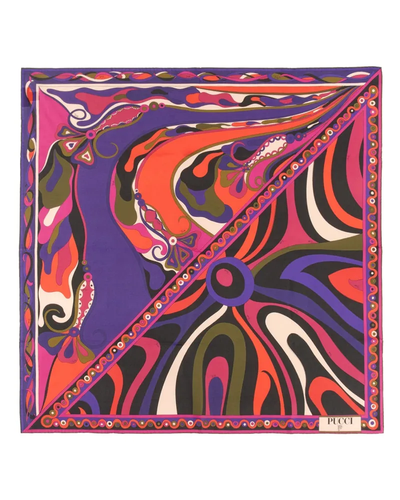 Emilio Pucci Schal in Mix von Drucken Multicolour