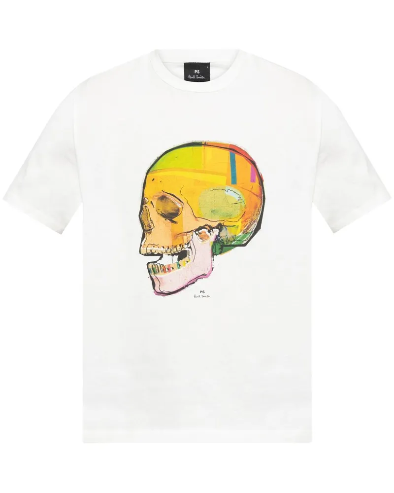 Paul Smith Schädel Baumwoll -T -Shirt White