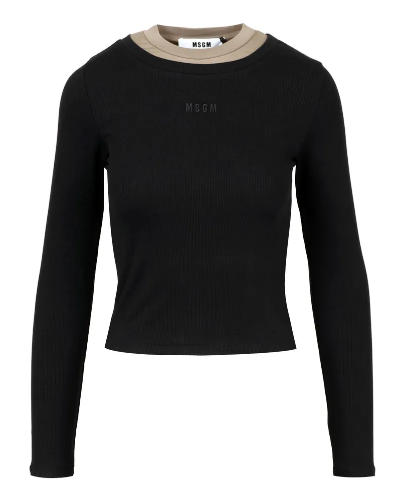 MSGM T -Shirts und Polos Nero+militare