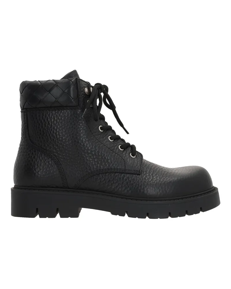 Bottega Veneta H Ock -Knöchelstiefel Black