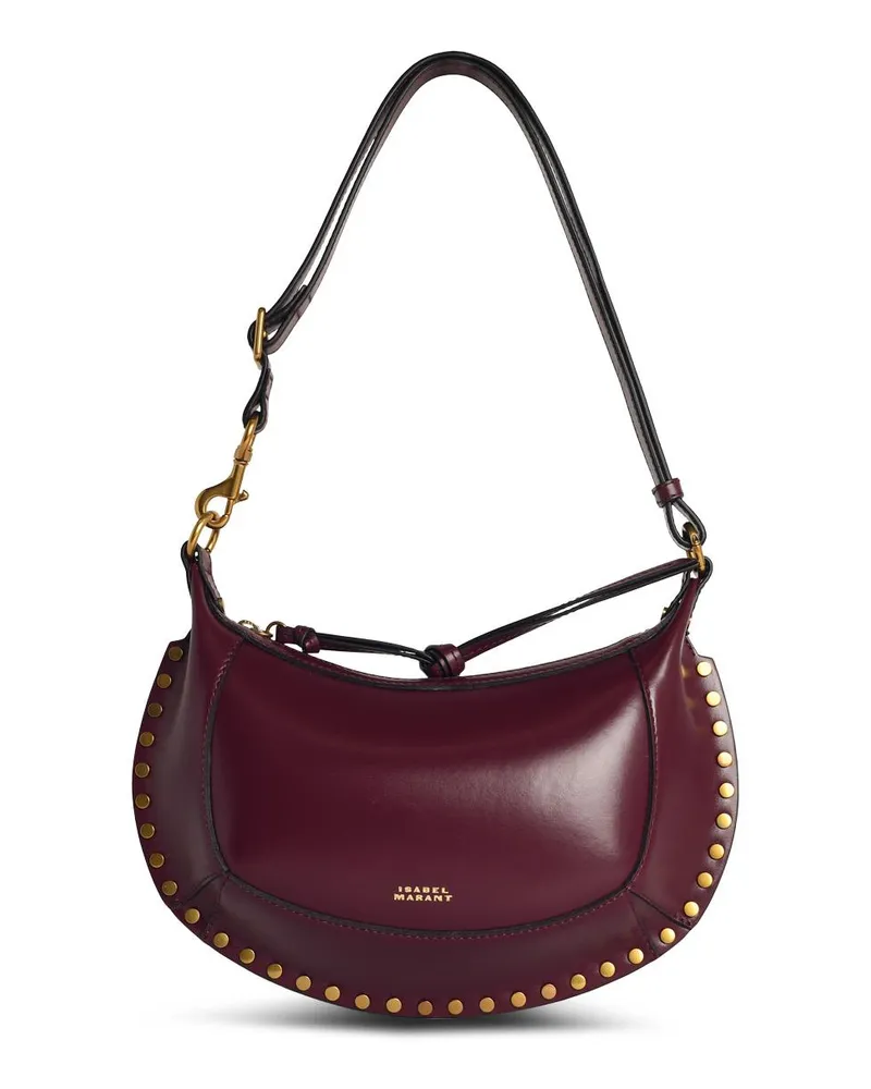 Isabel Marant Oskan Moon' Burgund Smooth Lear Tasche Bordeaux
