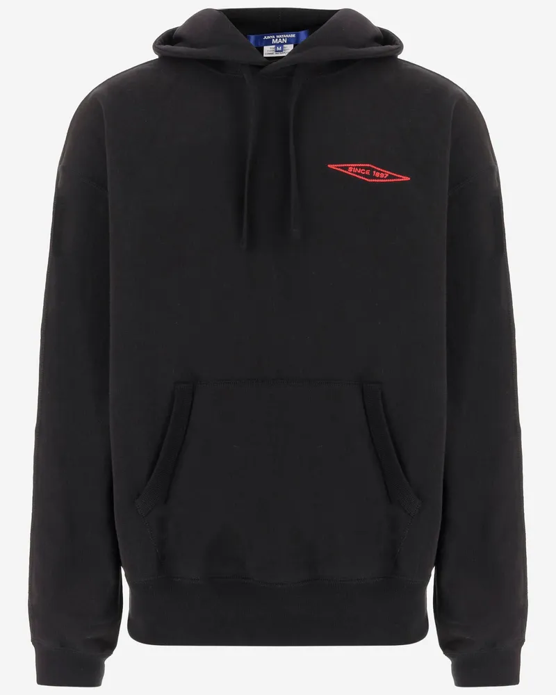 Junya Watanabe Baumwoll-Sweatshirt mit Logo Black