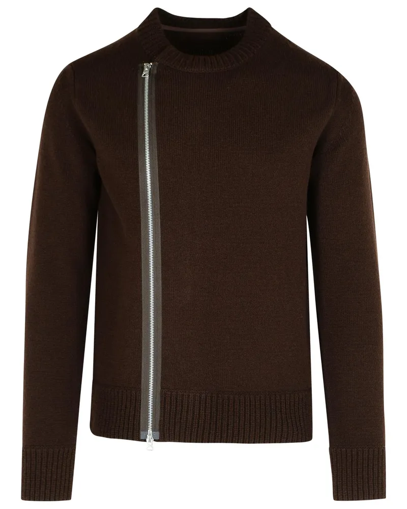 Sacai Brauner Wollpullover Brown