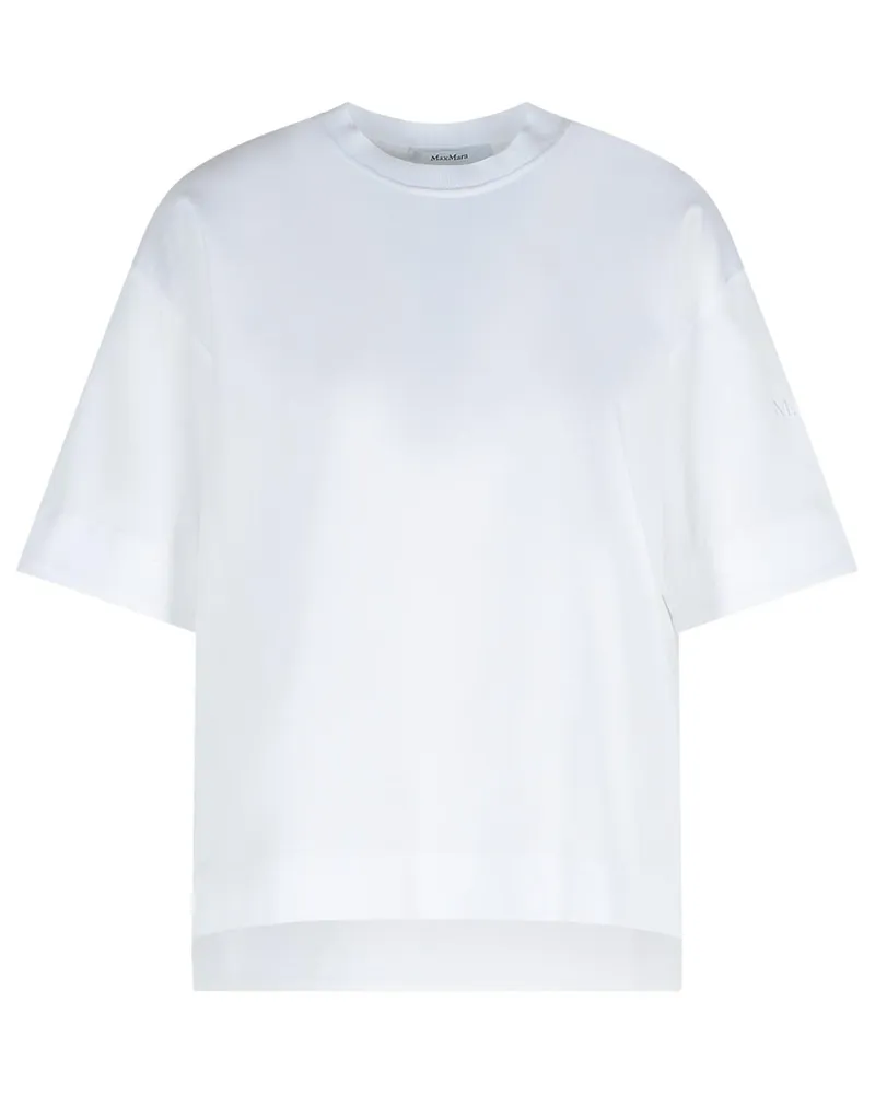 Max Mara Estella' weißes Baumwoll -T -Shirt White