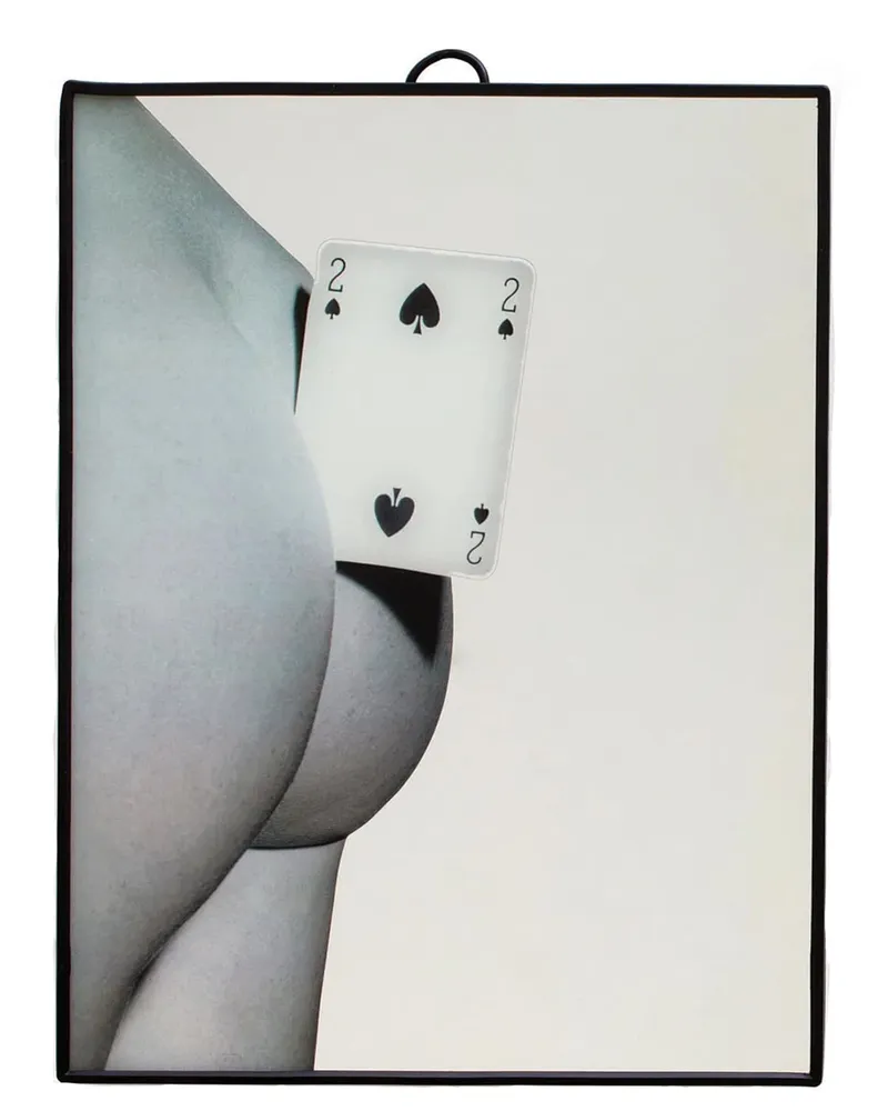 Seletti Kleiner Spiegel „Due Di Picche“ von White