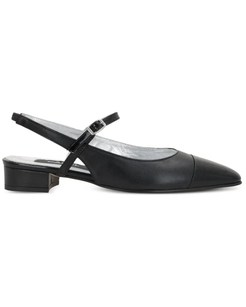 Carel Oceano Leder Slingback Ballette Black