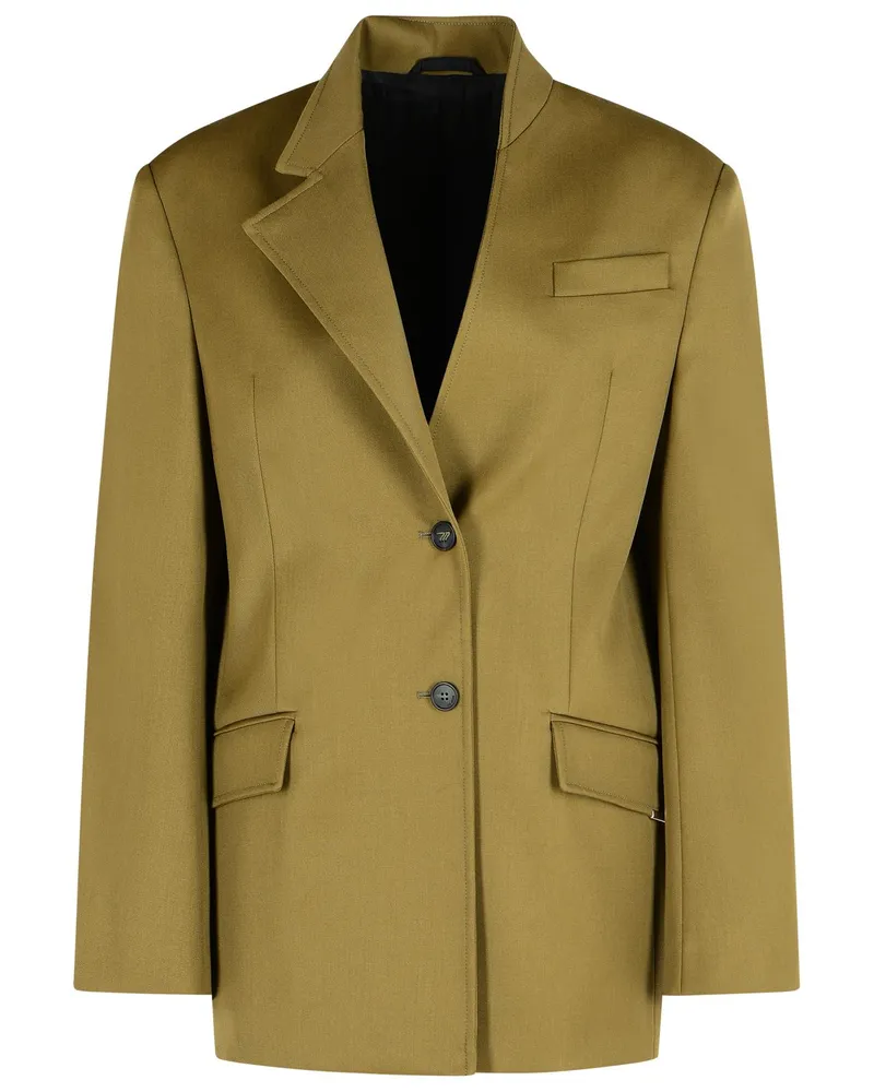 ATTICO Attico Green Virgin Wolle Blazer Green