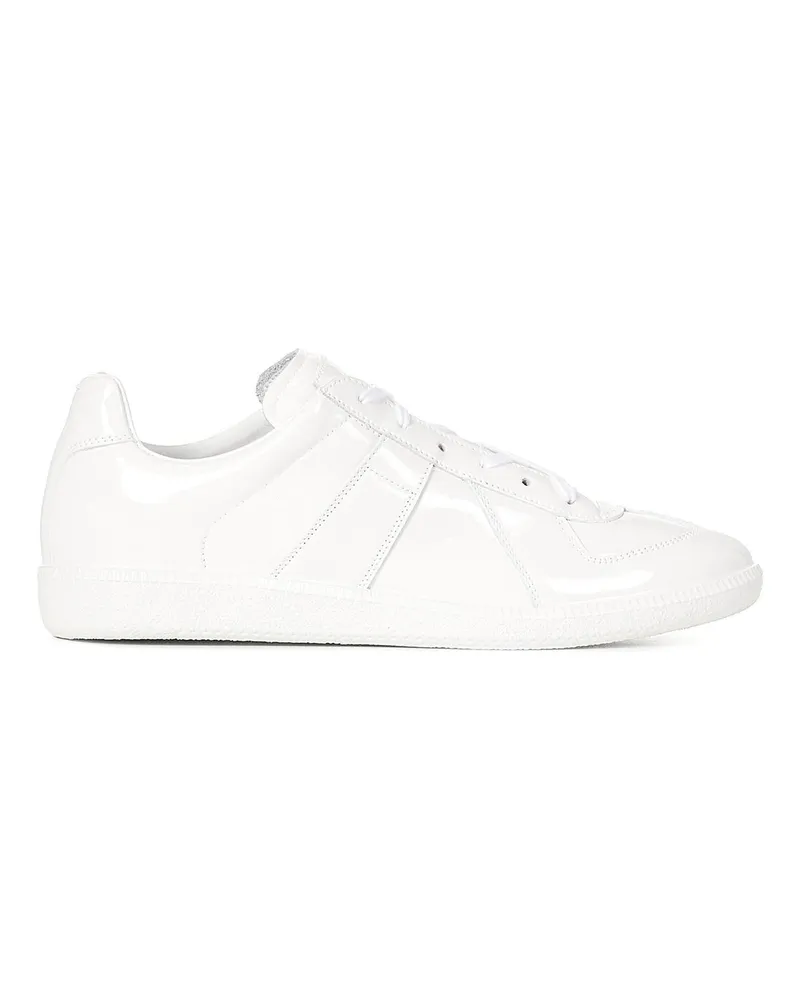 Maison Margiela Leder -Turnschuhe Weiß
