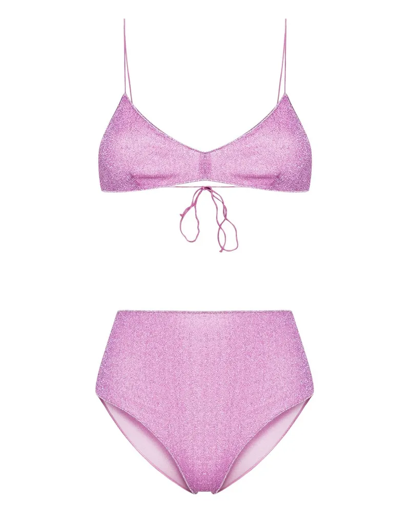 Oséree Oseee Lumiere Triangle Bra Bikini Pink