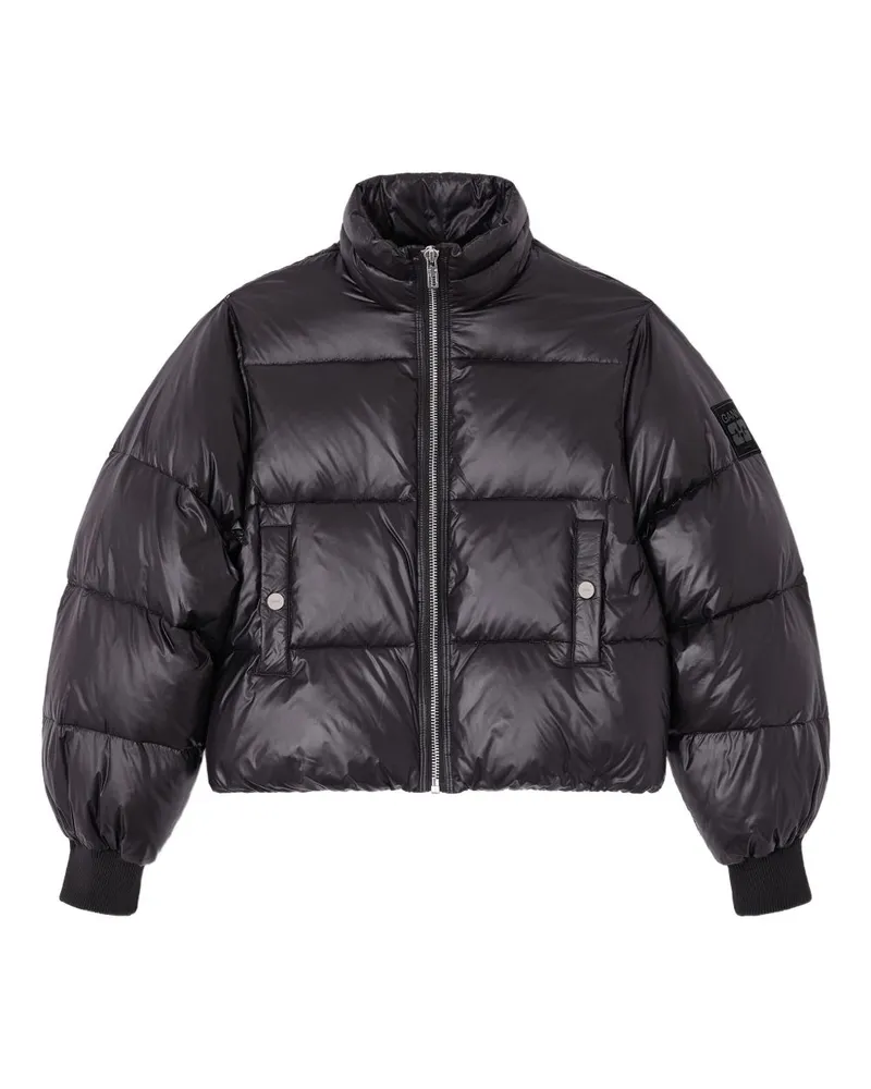 Ganni Pufferjacke aus recyceltem Nylon Black