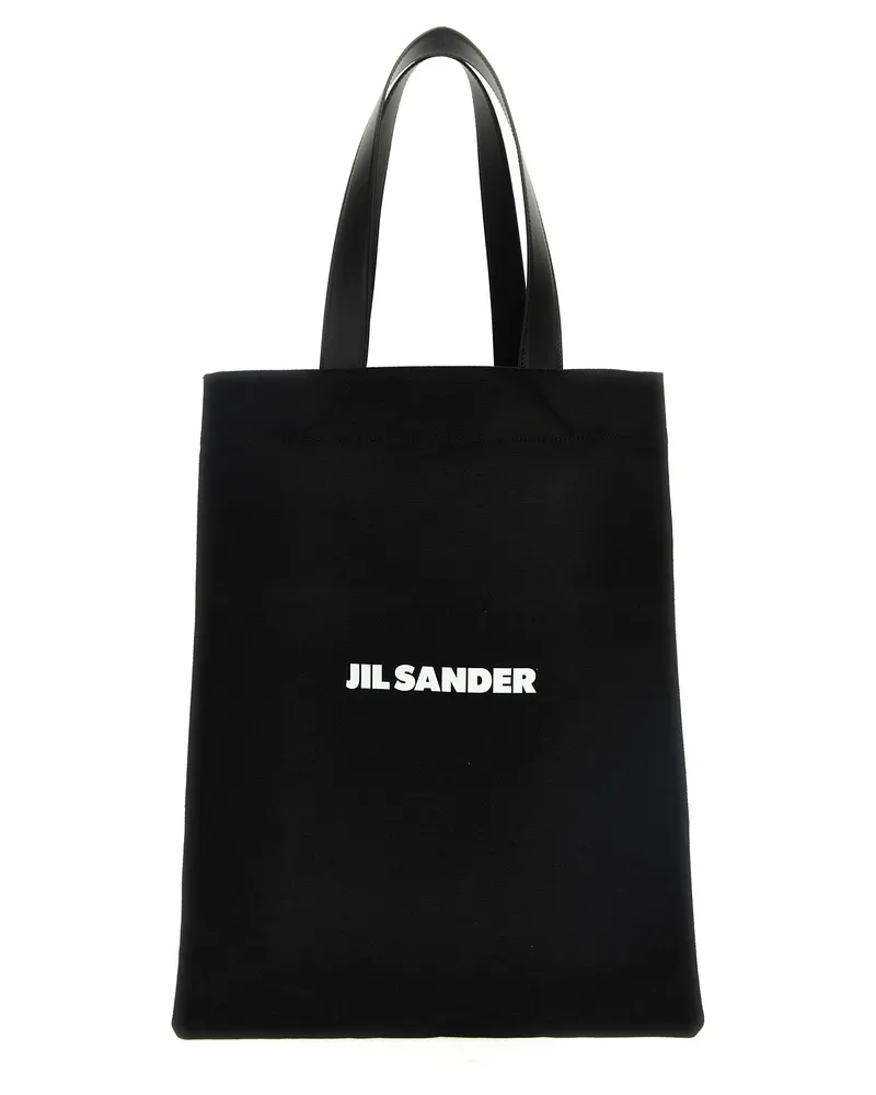 Jil Sander Flat Shopper' mittlerer Einkaufen Schwarz