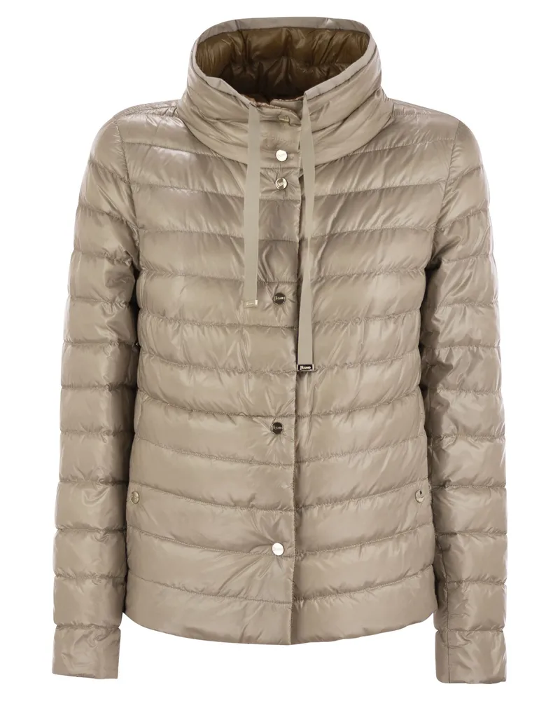 Herno reversible Jacke in Ultralight Nylon Beige