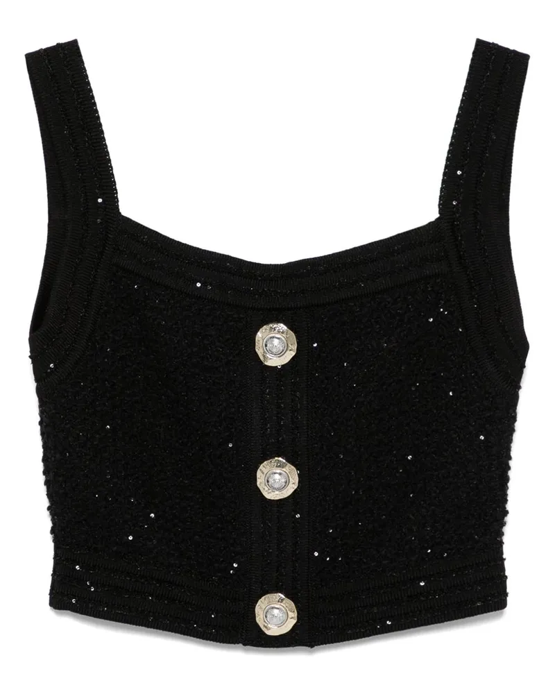 Balmain Tweed Top Black