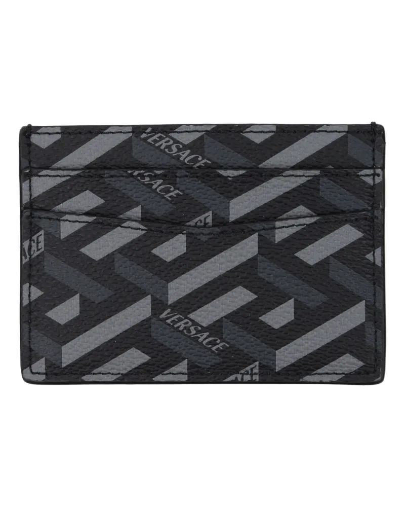 Versace Herrens Dokumentenhalter Stoff Schwarz/Grau -