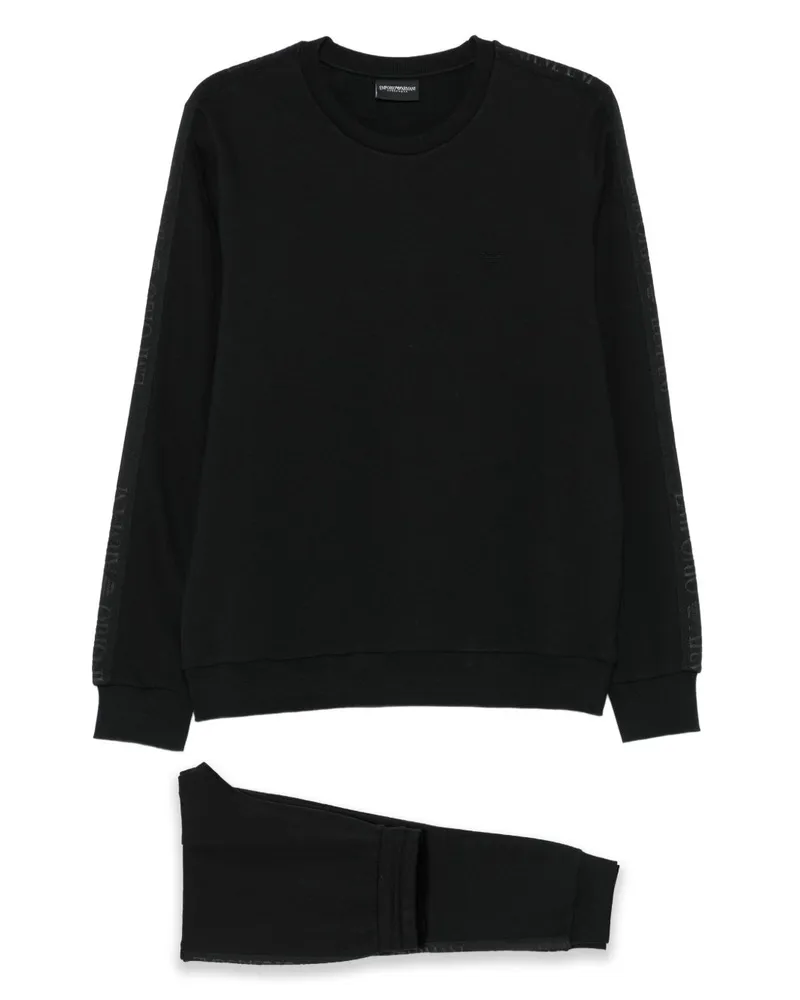 Emporio Armani Cotton Blend Tracksuit Black