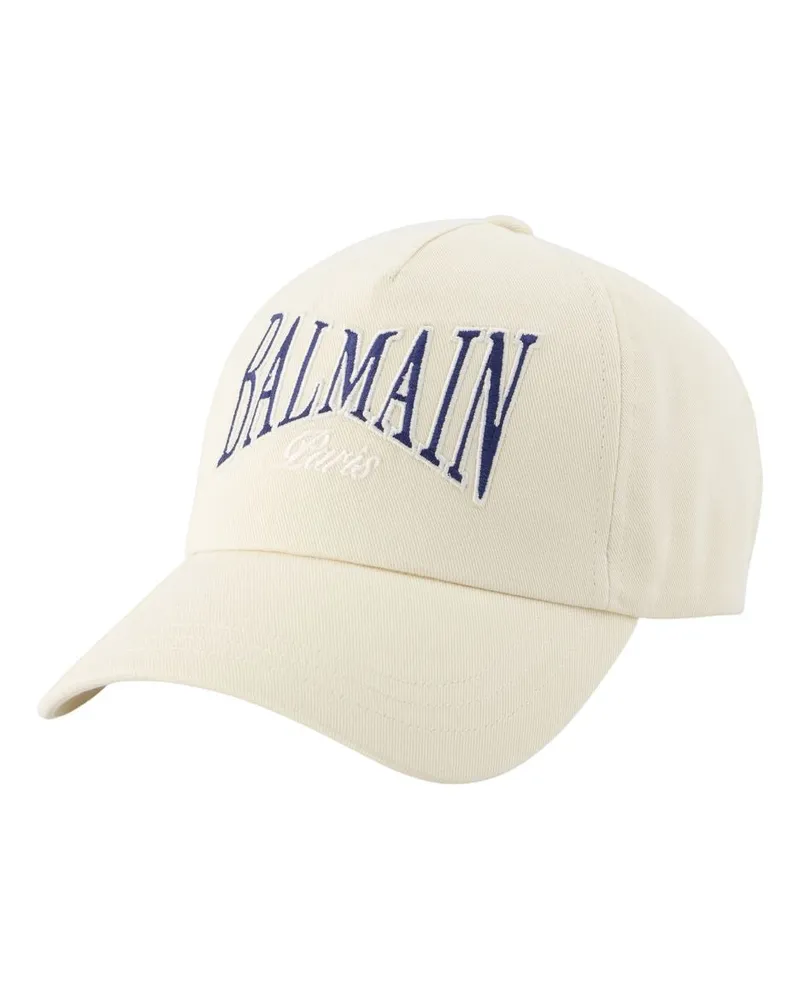 Balmain College Emb Cap  Cotton Beige Beige
