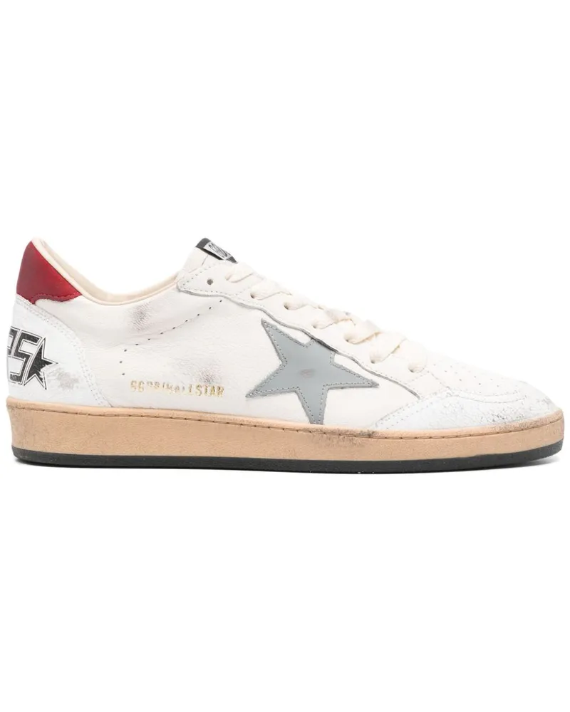 Golden Goose Golden Gänseballstar Leder -Turnschuhe Red