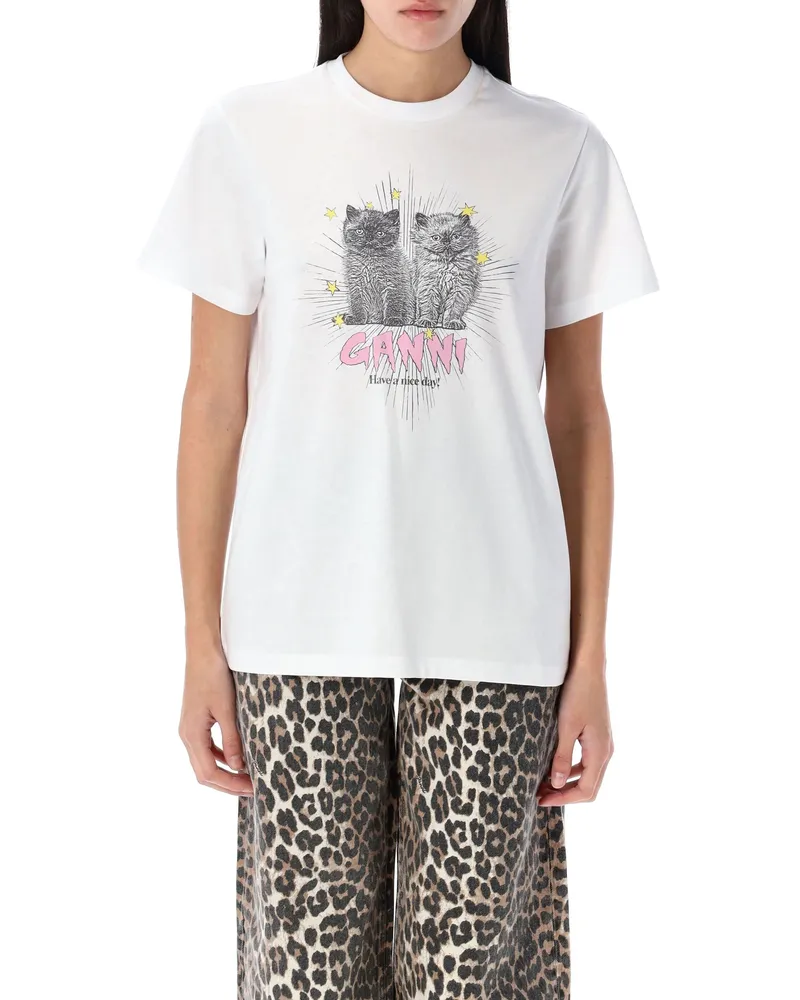 Ganni T -Shirts und Polos weiß White