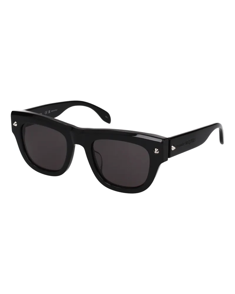 Alexander McQueen Herrens Sonnenbrille aus schwarzem Acetat -