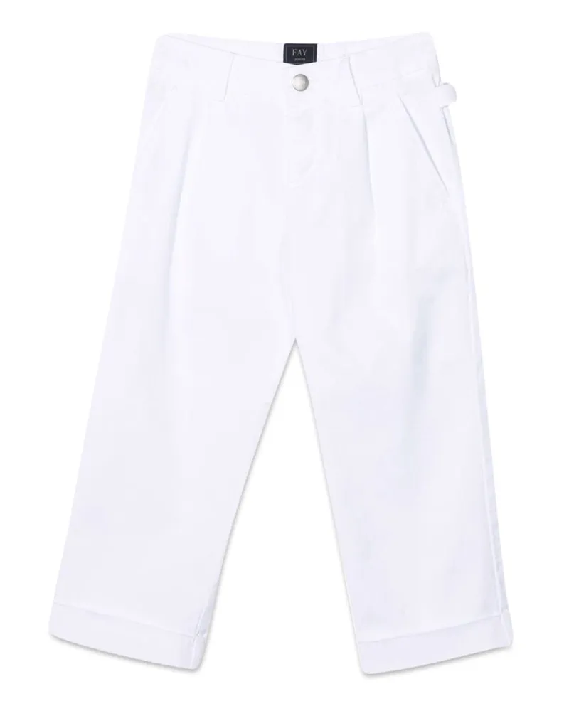 Fay Stoffhose White