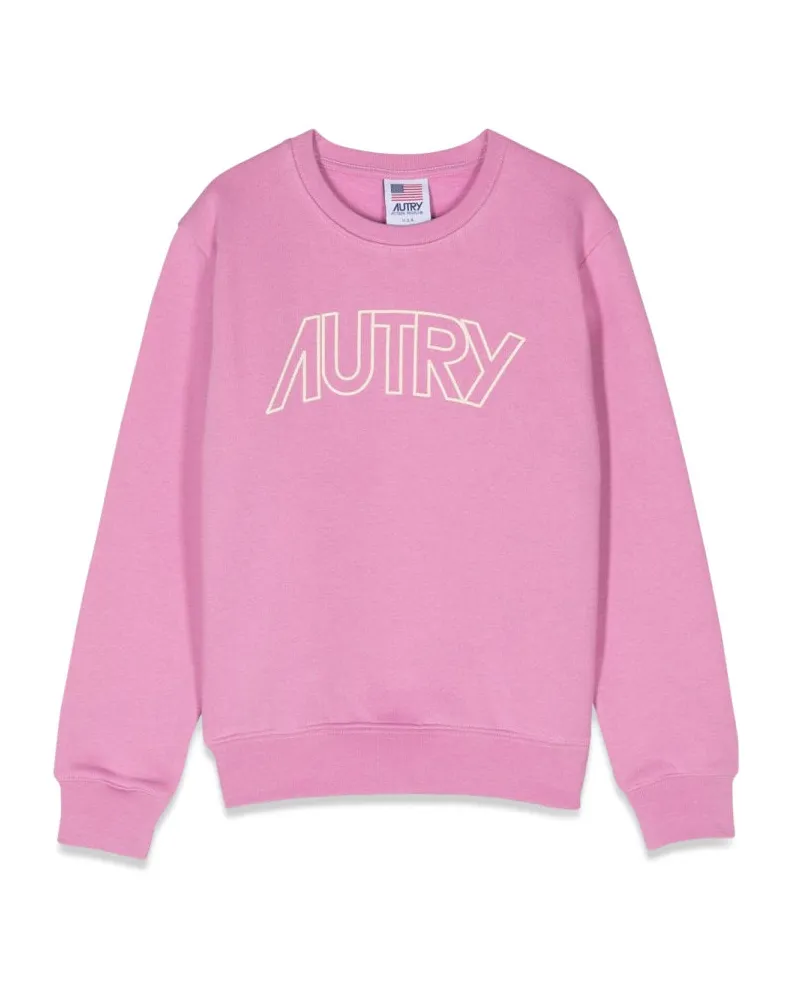 AUTRY Logo Crewneck Sweatshirt Pink
