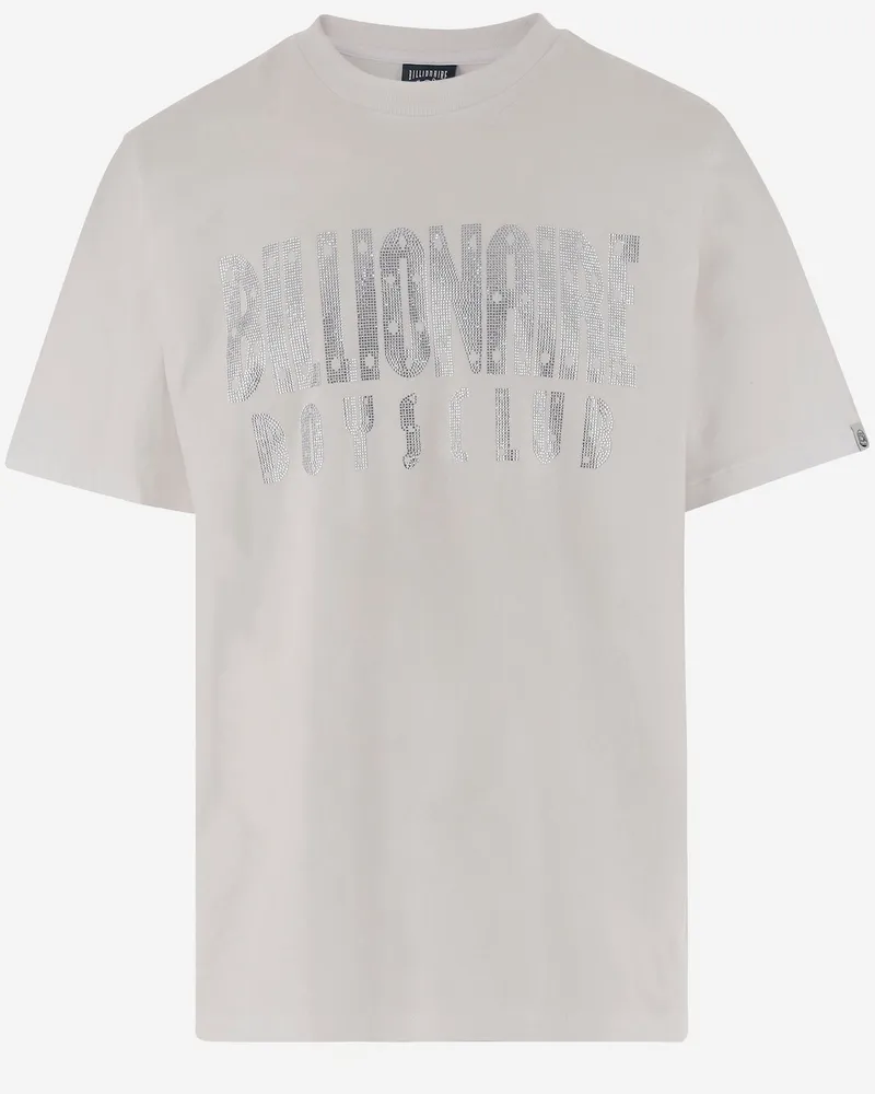 Billionaire Milliardär Baumwoll -T -Shirt mit Logo White