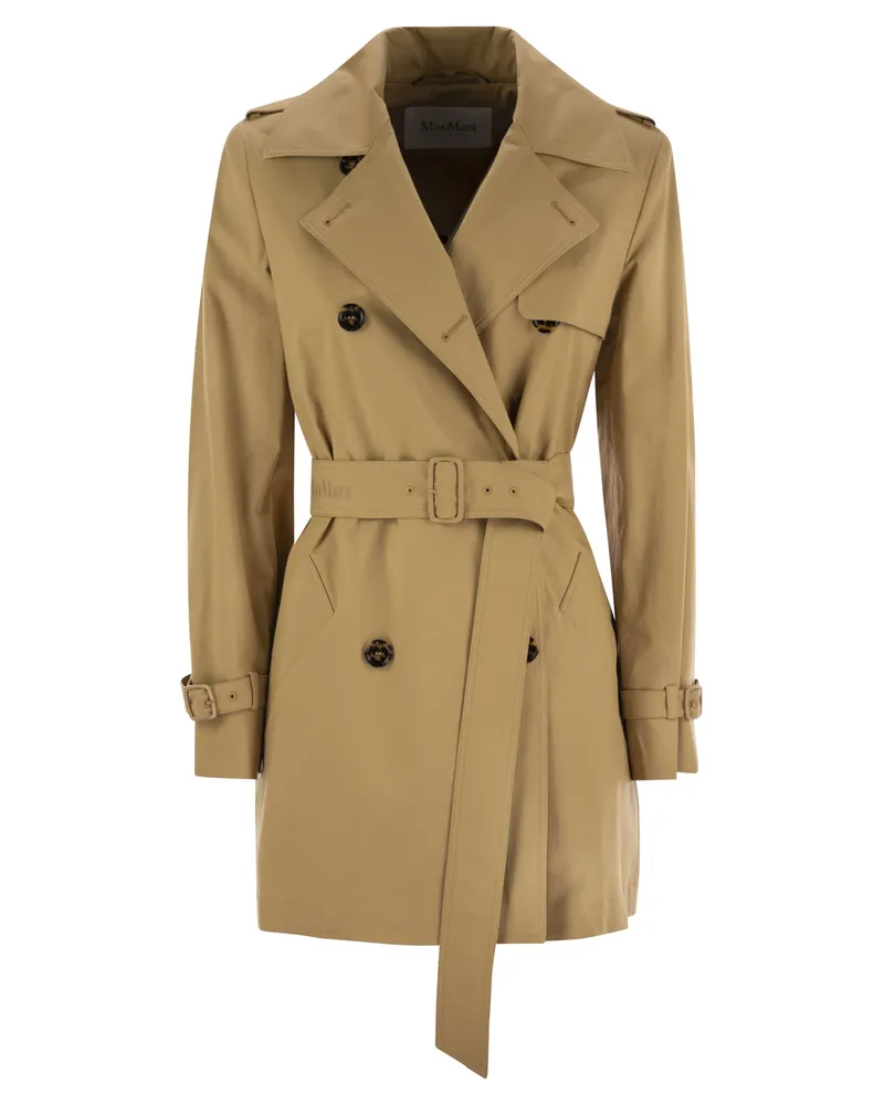 Max Mara Landa Cotton Canvas Mackintosh Caramel
