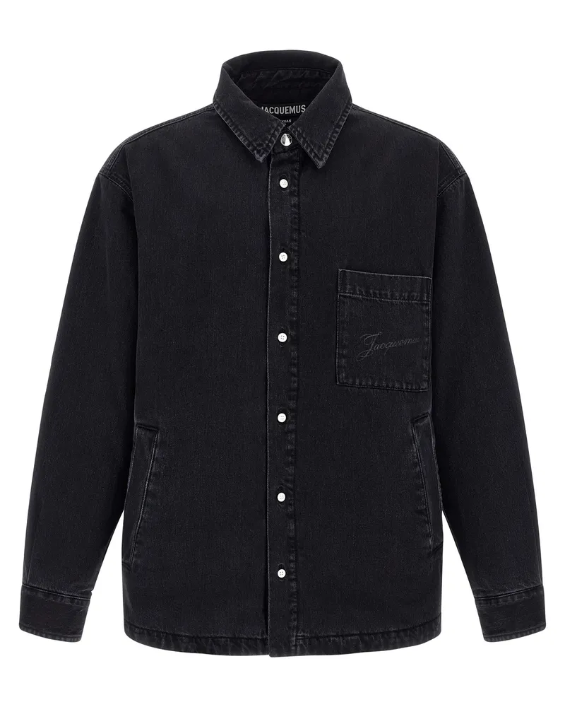 Jacquemus La Chemise Boulanger' Overshirt Black