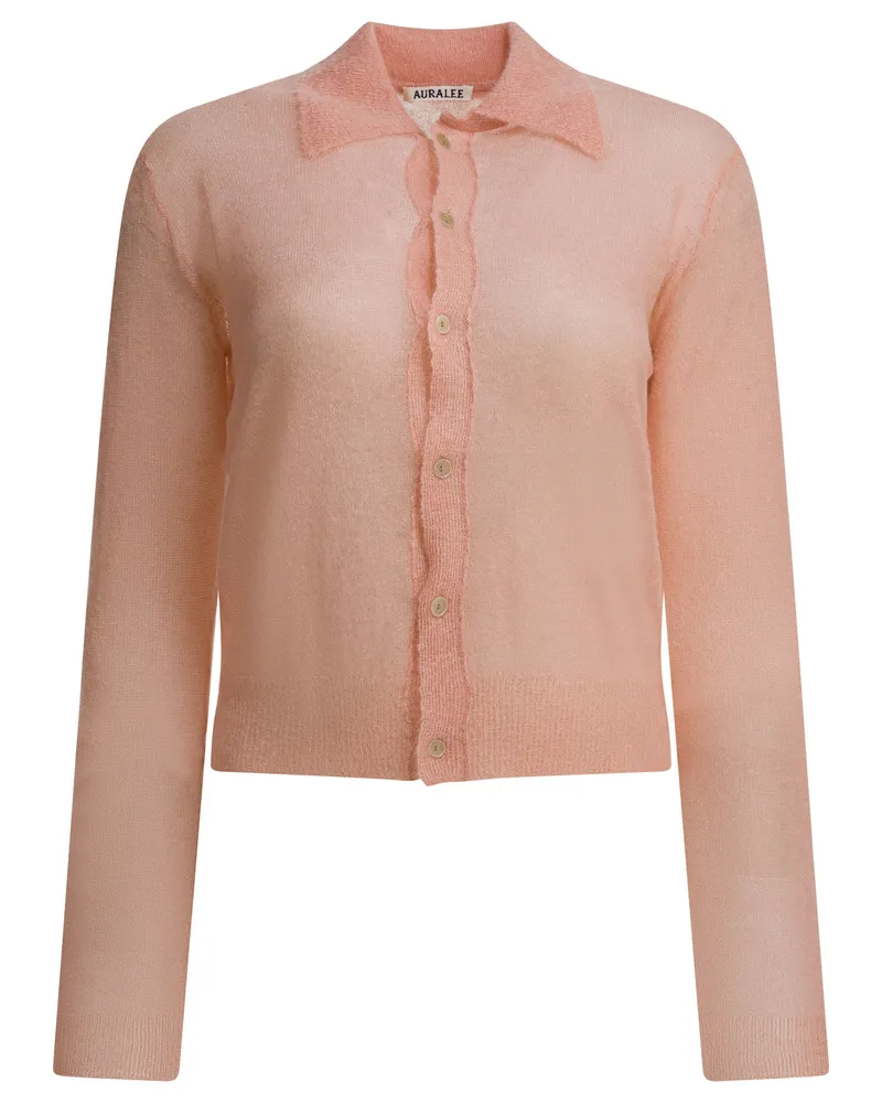 AURALEE Strickjacke aus Mohairwolle Pink