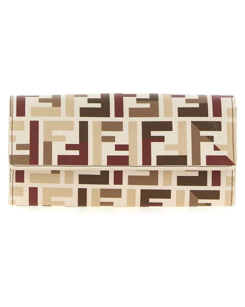 Fendi Continental Fendi Roma' Brieftasche in der Kette Multicolor
