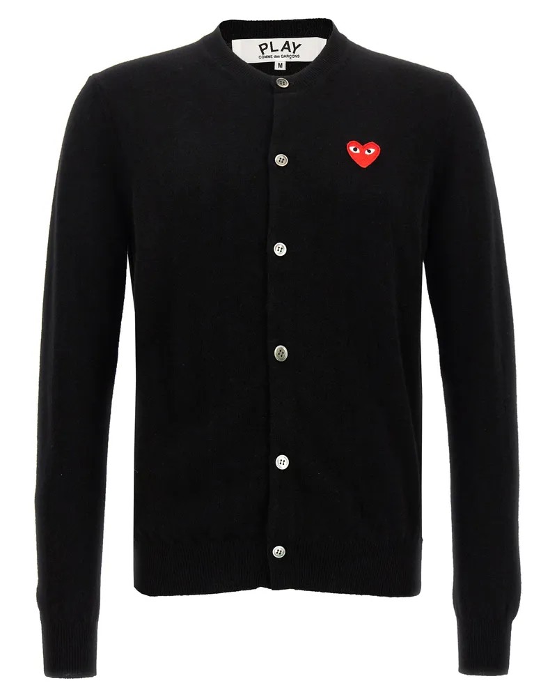 Comme des Garçons Cardigan mit Logo-Patch Black