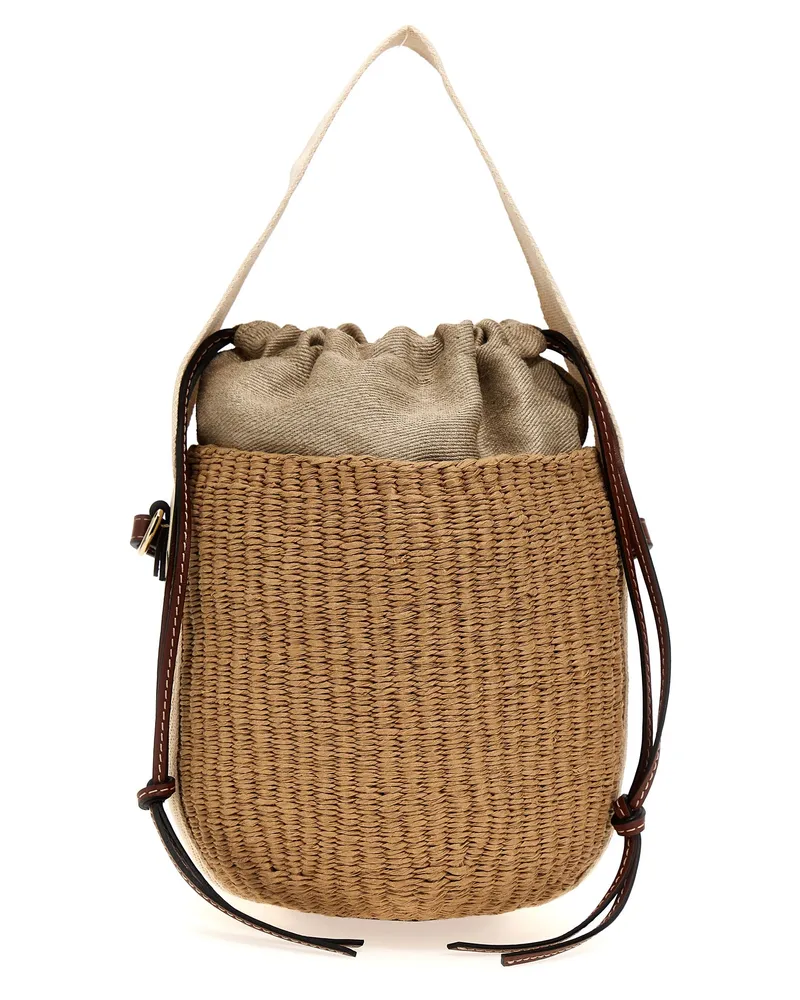 Chloé Chloé 'Woody' kleiner Eimerbeutel Beige
