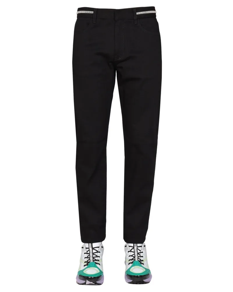 Givenchy Slim Fit Jeans mit metallischen Details Black