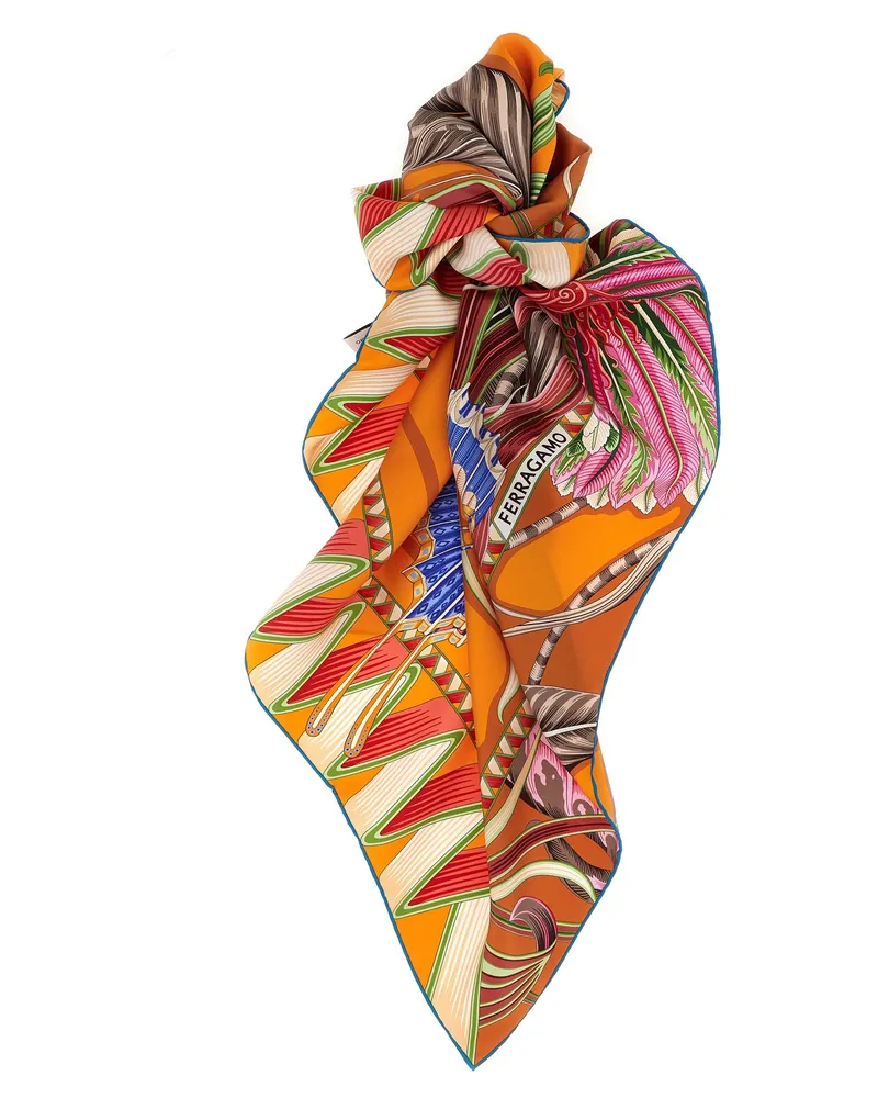 Ferragamo Giada' Druckschal Orange