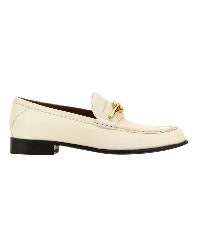 Valentino Garavani Valentino Garavani Vlogo The Blonde Edition Leder -Slipper White